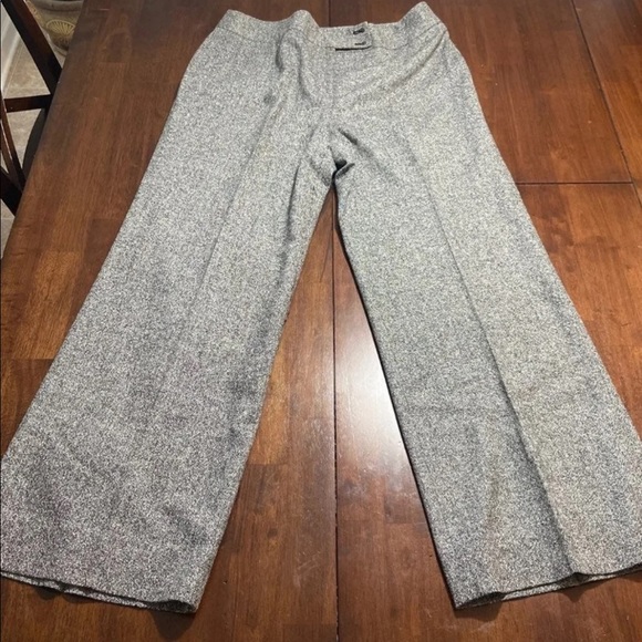 Jones New York Black & White Stretch Lined Dress Pants 10 - Picture 2 of 6